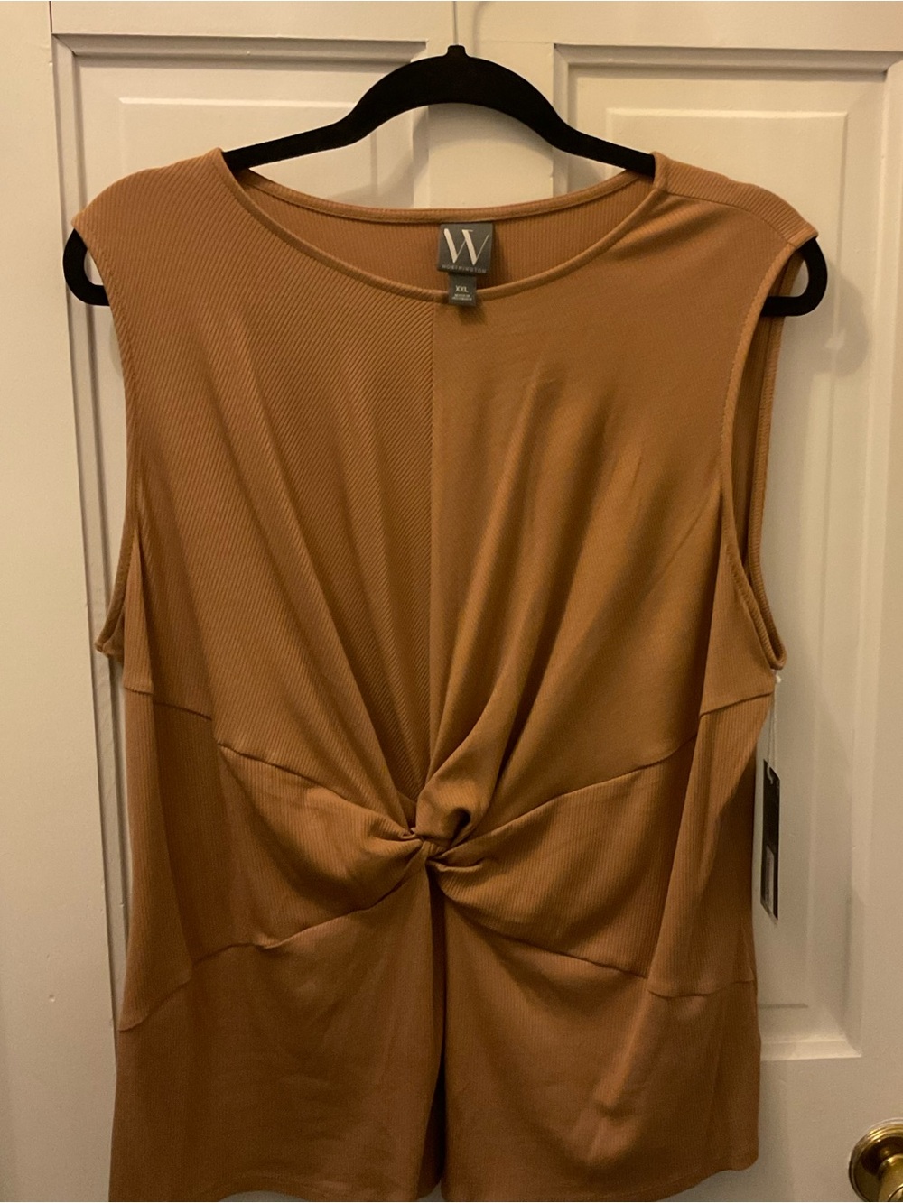 Worthington Camel Twist Front Tank Top